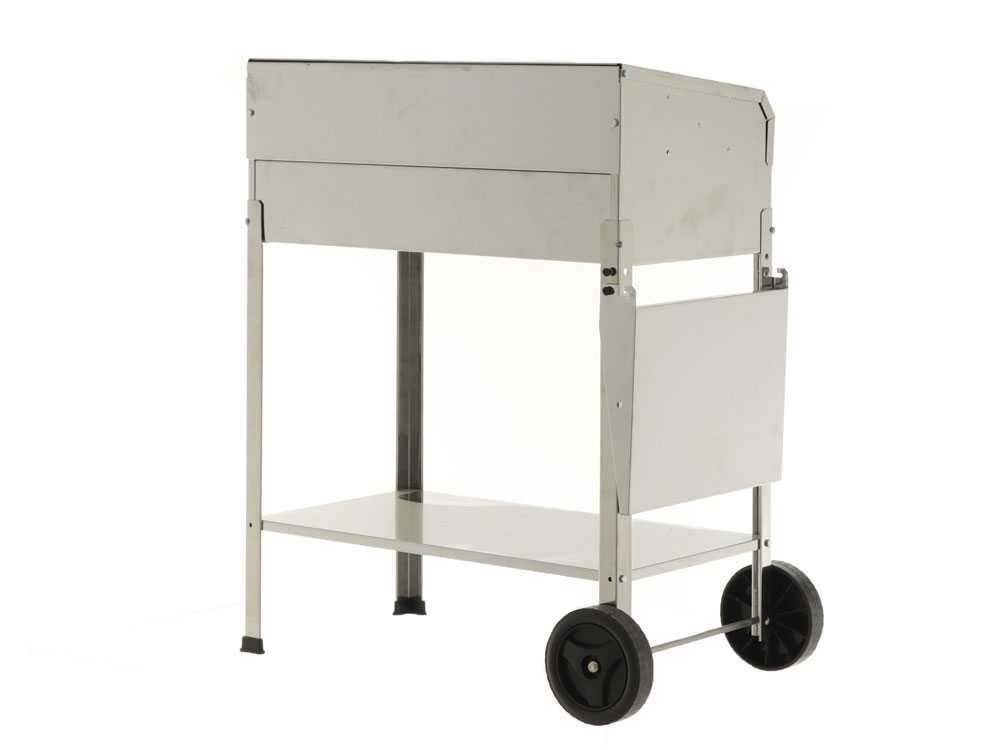 Mille Achille Large - Handgefertigter Holzkohlegrill aus Edelstahl - 67,5x37cm – Bild 3