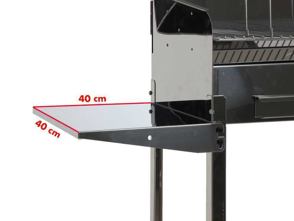 Mille Achille Small - Handgefertigter Holzkohlegrill aus Edelstahl - 47,5x37cm – Bild 4