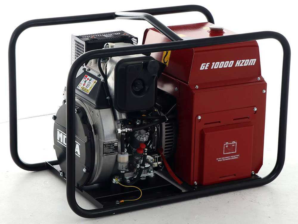 MOSA GE 10000 HZDM - Diesel-Stromerzeuger 9 kW - Dauerleistung 8.1 kW - 230V - Hatz Motor 1D90 – Bild 2