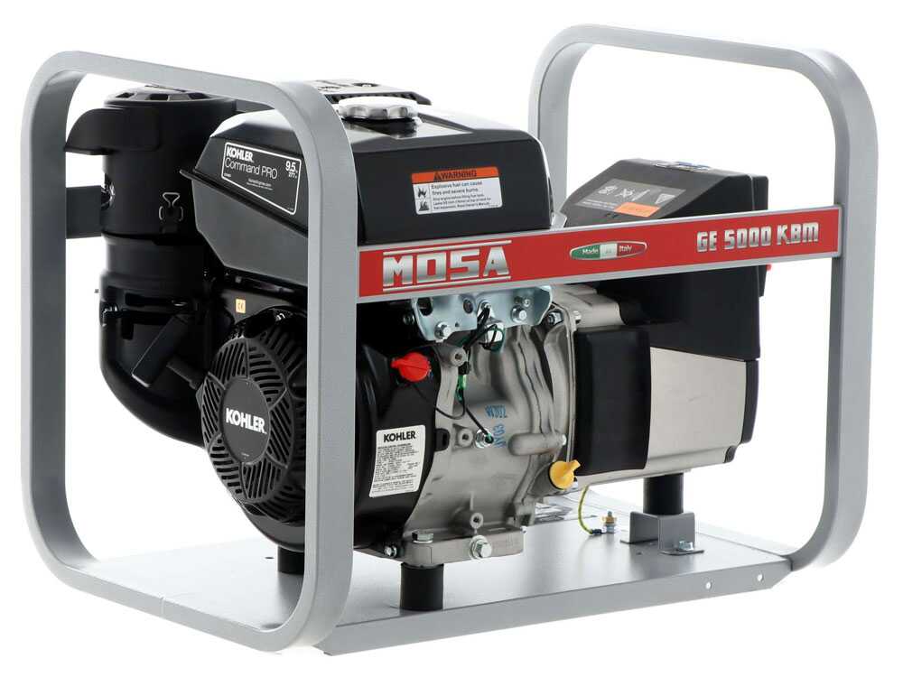 MOSA GE 5000 KBM - 230V Stromerzeuger - 4.4 kW - Kohler Motor - Wechselstromgenerator Made in Italy - Motor Kohler CP CH 395 – Bild 4