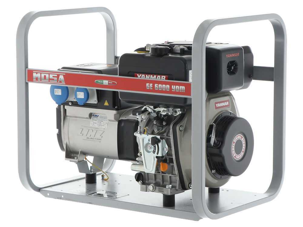 MOSA GE 6000 YDM - Diesel-Stromerzeuger 5.1 kW - Dauerleistung 4.5 kW - 230V - Motor Yanmar L 100 N – Bild 2