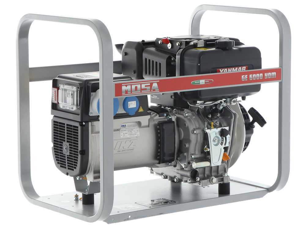 MOSA GE 6000 YDM - Diesel-Stromerzeuger 5.1 kW - Dauerleistung 4.5 kW - 230V - Motor Yanmar L 100 N – Bild 3