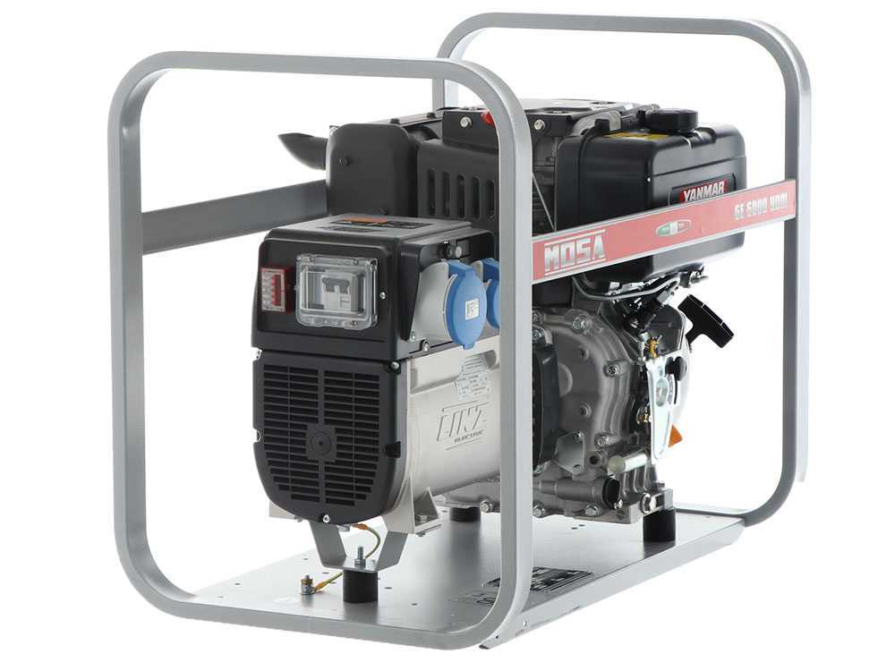 MOSA GE 6000 YDM - Diesel-Stromerzeuger 5.1 kW - Dauerleistung 4.5 kW - 230V - Motor Yanmar L 100 N – Bild 4
