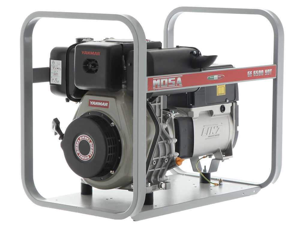 MOSA GE 6500 YDT - Diesel-Stromerzeuger 5.2 kW - Dauerleistung 4.6 kW - 400V - Motor Yanmar L 100 N – Bild 3