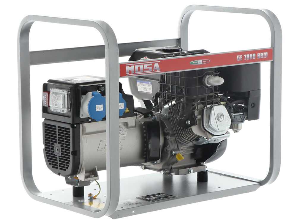 MOSA GE 7000 BBM AVR - Benzin-Stromerzeuger mit AVR-Regelung - 6 kW - Dauerleistung 5 kW - 230V - Motor B&S XR2100 – Bild 2
