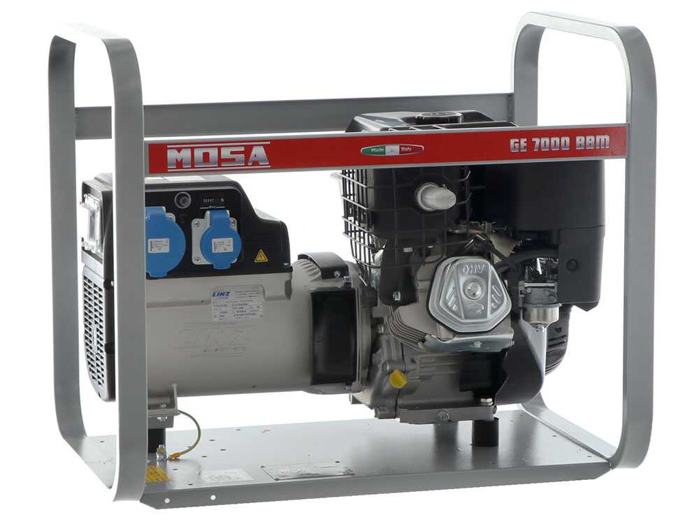 MOSA GE 7000 BBM AVR - Benzin-Stromerzeuger mit AVR-Regelung - 6 kW - Dauerleistung 5 kW - 230V - Motor B&S XR2100 – Bild 4