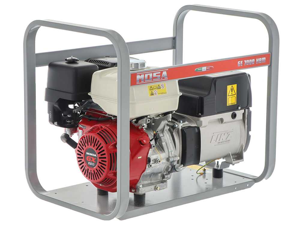 MOSA GE 7000 HBM - Benzin-Stromerzeuger mit AVR 6 kW - Dauerleistung 5 kW - 230V - Honda Motor GX390 – Bild 2