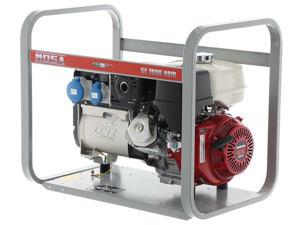 MOSA GE 7000 HBM - Benzin-Stromerzeuger mit AVR 6 kW - Dauerleistung 5 kW - 230V - Honda Motor GX390 – Bild 3