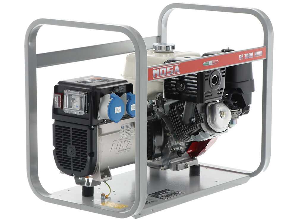 MOSA GE 7000 HBM - Benzin-Stromerzeuger mit AVR 6 kW - Dauerleistung 5 kW - 230V - Honda Motor GX390 – Bild 4
