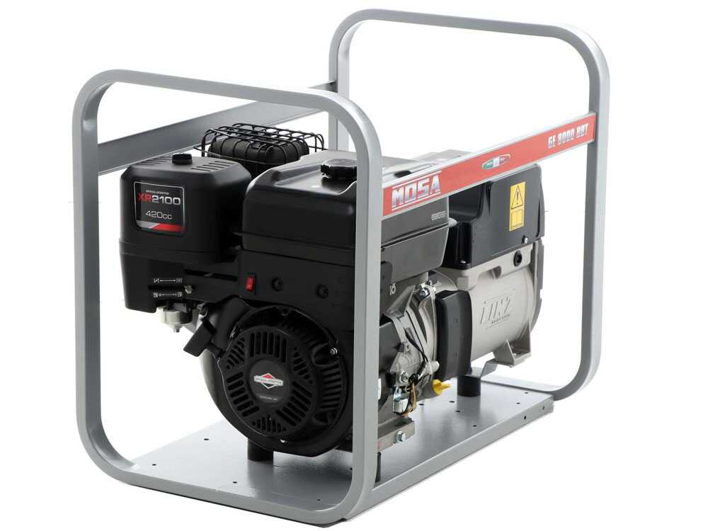 MOSA GE 8000 BBT - Benzin Stromerzeuger 6.4 kW - Dauerleistung 5.6 kW - 400V - Motor B&S XR2100 – Bild 2