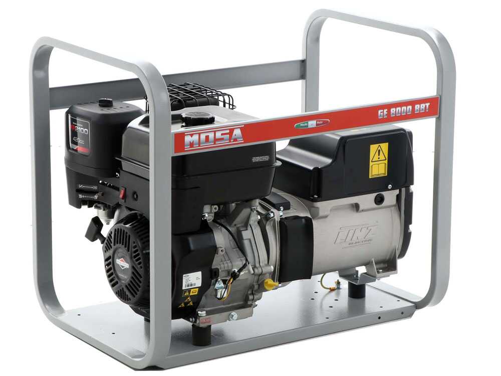MOSA GE 8000 BBT - Benzin Stromerzeuger 6.4 kW - Dauerleistung 5.6 kW - 400V - Motor B&S XR2100 – Bild 4