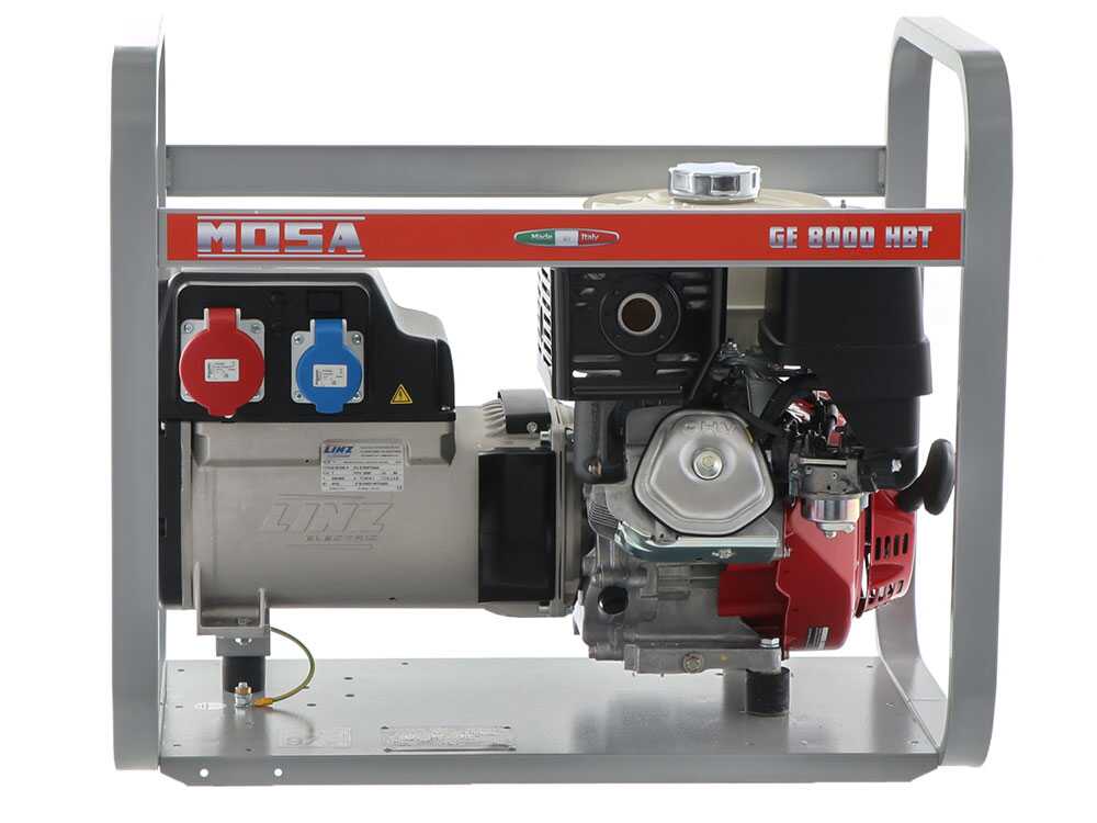 MOSA GE 8000 HBT - Benzin-Stromerzeuger 6.4 KW - 400V - Generator Made in Italy - Honda Motor GX390 – Bild 3