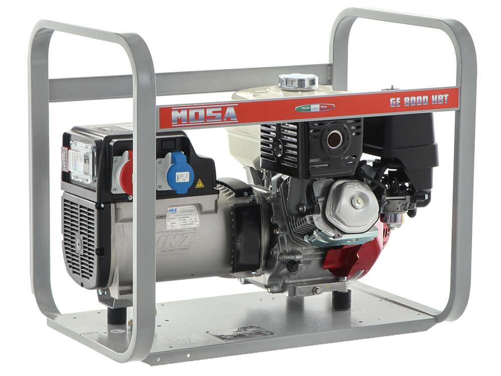 MOSA GE 8000 HBT - Benzin-Stromerzeuger 6.4 KW - 400V - Generator Made in Italy - Honda Motor GX390 – Bild 4