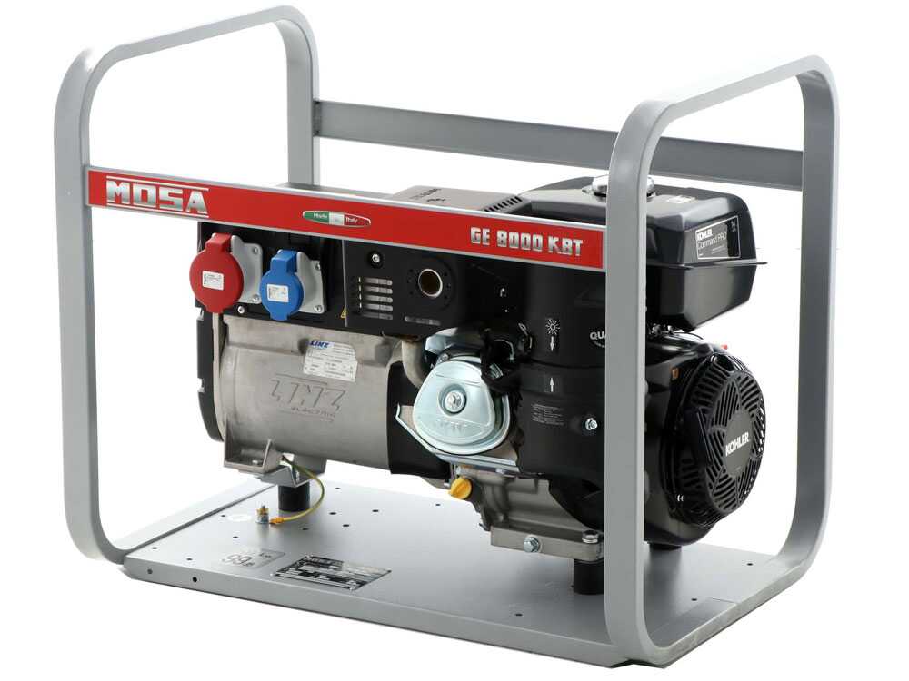 MOSA GE 8000 KBT - Benzin-Stromerzeuger 6.4 kW - Dauerleistung 5.6 kW - 400V - Motor Kohler CP CH440 – Bild 3