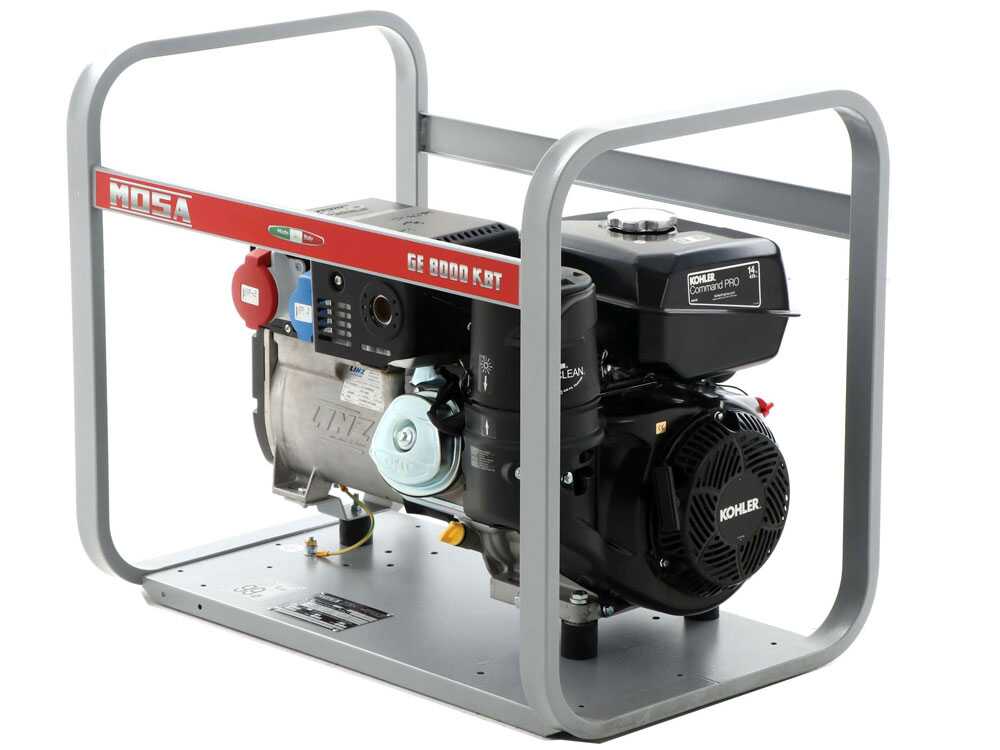 MOSA GE 8000 KBT - Benzin-Stromerzeuger 6.4 kW - Dauerleistung 5.6 kW - 400V - Motor Kohler CP CH440 – Bild 4
