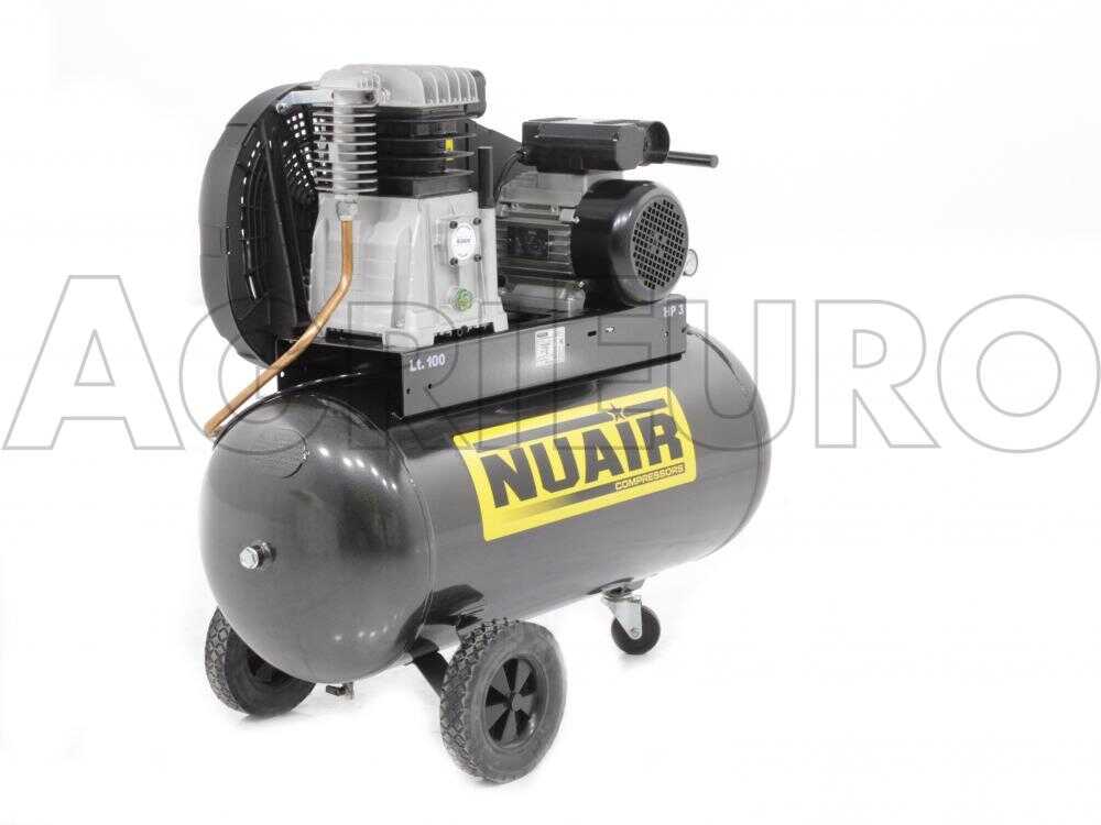 Nuair B3800B/100 CM3 – Einphasen-Elektroluftkompressor mit Riemenantrieb – 3-PS-Motor – 100 Liter – Bild 4