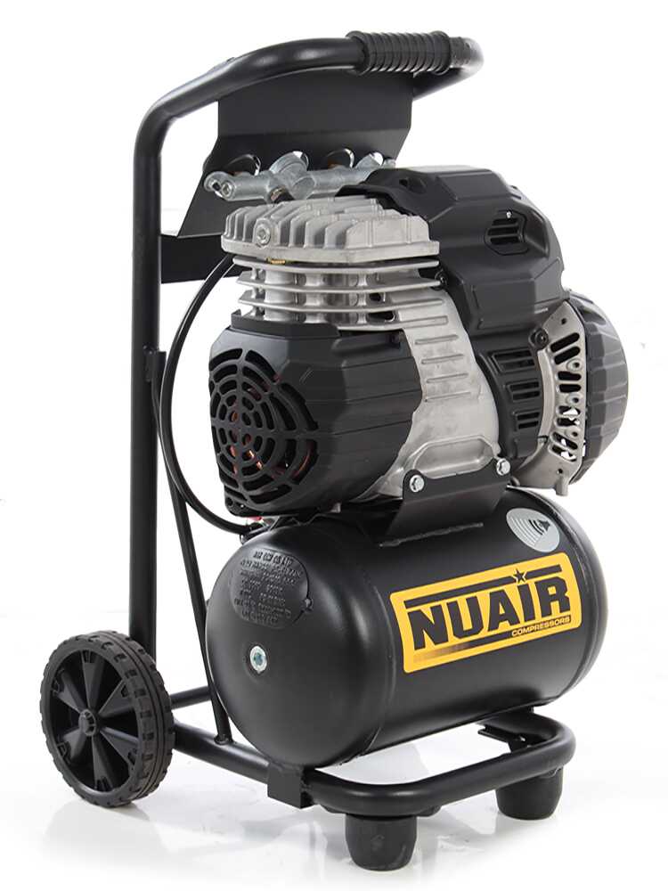 Nuair sil air 244/10 PCM - Elektrischer Kompressor mit Wagen - Motor 1.5 PS - 10 Lt - oilles - leise – Bild 4