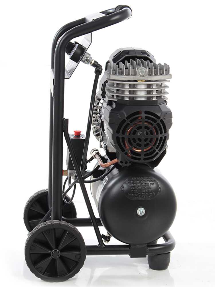 Nuair sil air 244/10 PCM - Elektrischer Kompressor mit Wagen - Motor 1.5 PS - 10 Lt - oilles - leise – Bild 3