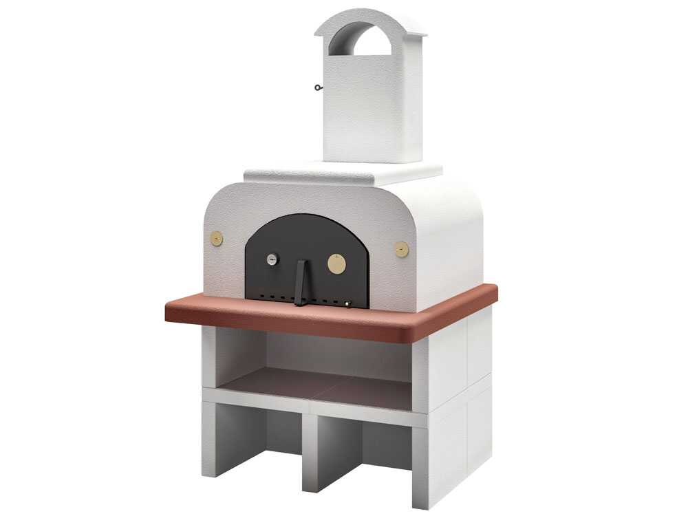 Palazzetti Easy Medium mit Unterbau - Holzbackofen Pizzaofen - Innenraum 77x65 cm – Bild 4