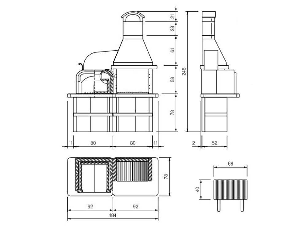 Palazzetti Grado 2 - Grillkamin mit Pizzaofen – Bild 3