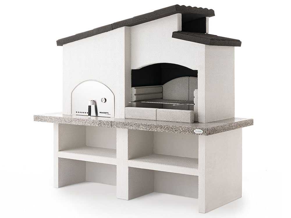 Palazzetti New Zealand 2 - Kombi-Grillkamin mit Holzbackofen aus Beton – Bild 4