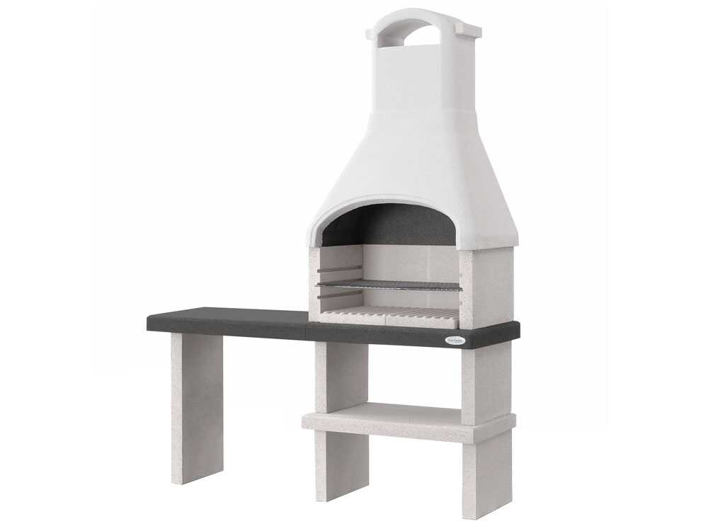 Palazzetti Orlando - Grillkamin aus Beton für Holz und Holzkohle - mit Beistelltisch – Bild 4