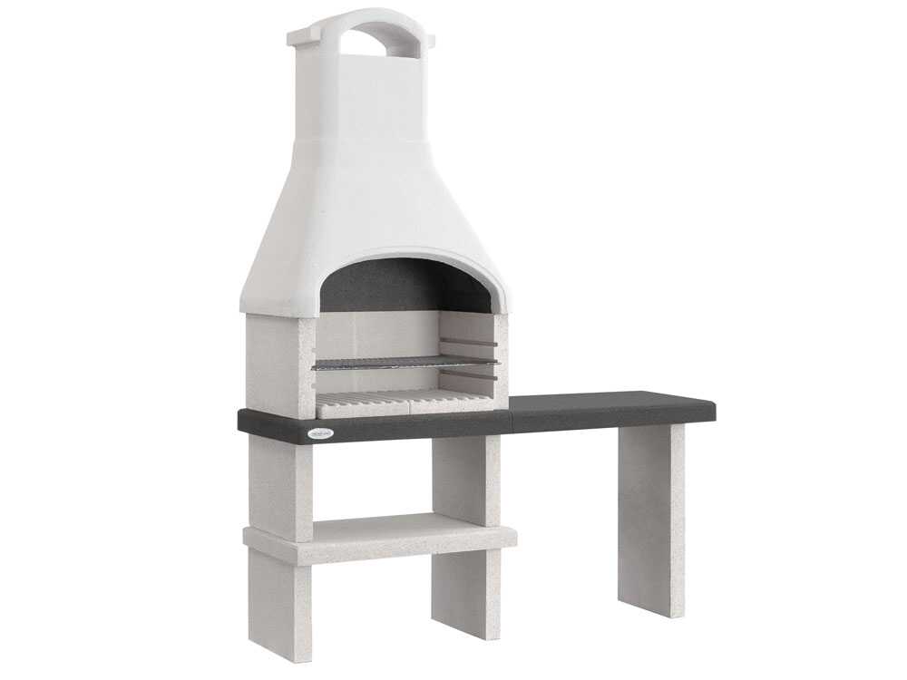Palazzetti Orlando - Grillkamin aus Beton für Holz und Holzkohle - mit Beistelltisch – Bild 3