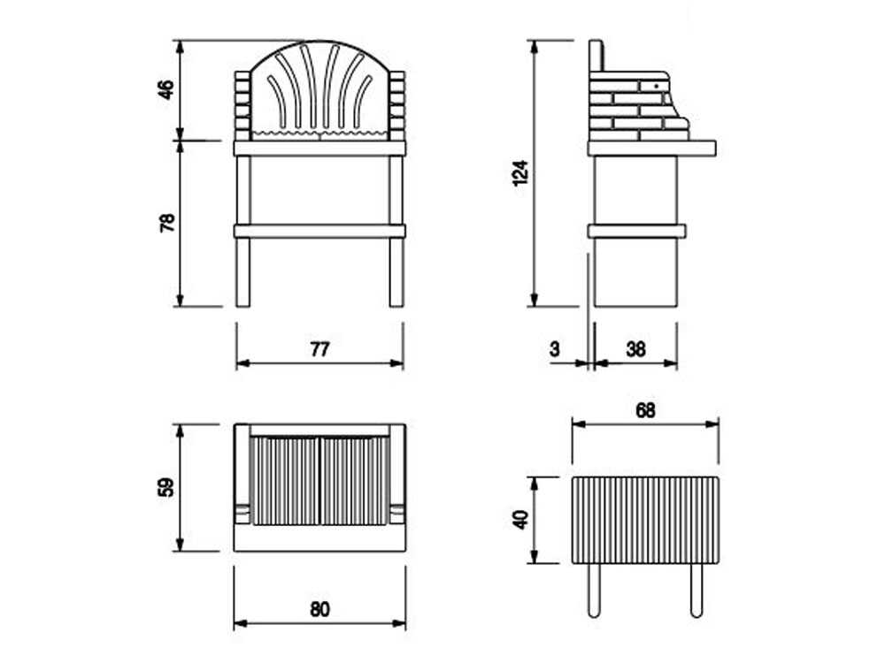 Palazzetti Siviglia - Grillkamin aus Beton - für Holz und Holzkohle – Bild 4