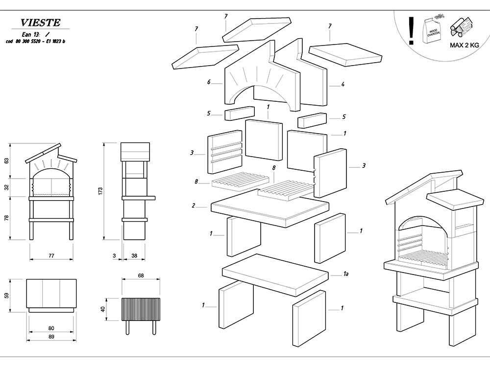 Palazzetti Vieste - Grillkamin - für Holz und Holzkohle – Bild 2