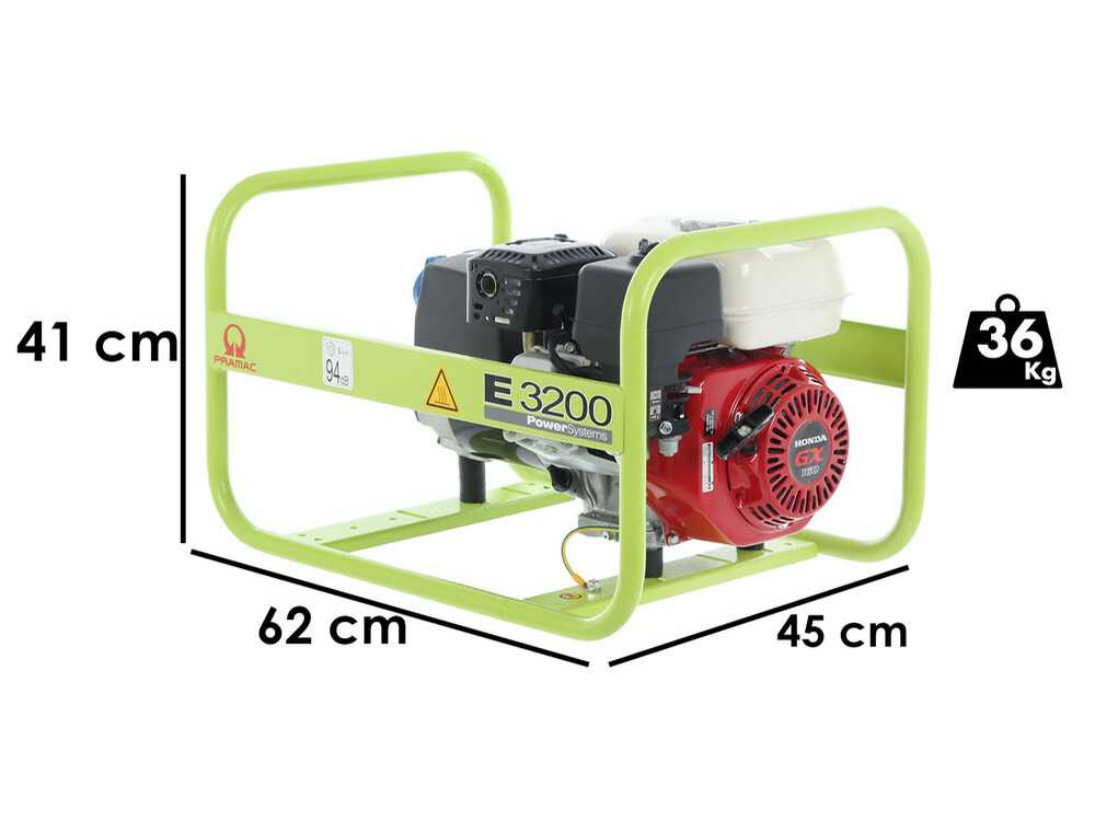 Pramac E 3200 - Benzin-Stromerzeuger 2.6 kW - Dauerleistung 2.2 kW - 230V
