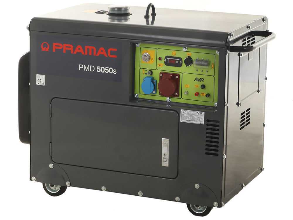 Pramac PMD5050s - Leiser Diesel-Stromerzeuger mit Rädern und AVR-Regelung 3,6 kW - Dauerleistung 3.6 kW - 400V – Bild 2