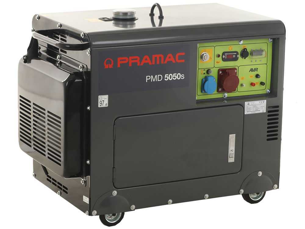 Pramac PMD5050s - Leiser Diesel-Stromerzeuger mit Rädern und AVR-Regelung 3,6 kW - Dauerleistung 3.6 kW - 400V – Bild 3