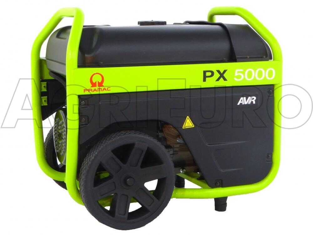 Pramac PX 5000 - Benzin-Stromerzeuger mit Rädern und AVR-Regelung und Elektrostarter - Dauerleistung 3.8 kW - 230V – Bild 4
