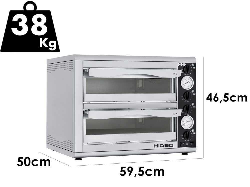 Prismafood HIDEO 2/40 – Backofen für Pizza - 3200 W