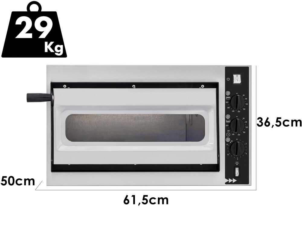Prismafood SMALL BASIC ALTO 1/40 VETRO 2T – Pizzaofen – 2 Thermostate