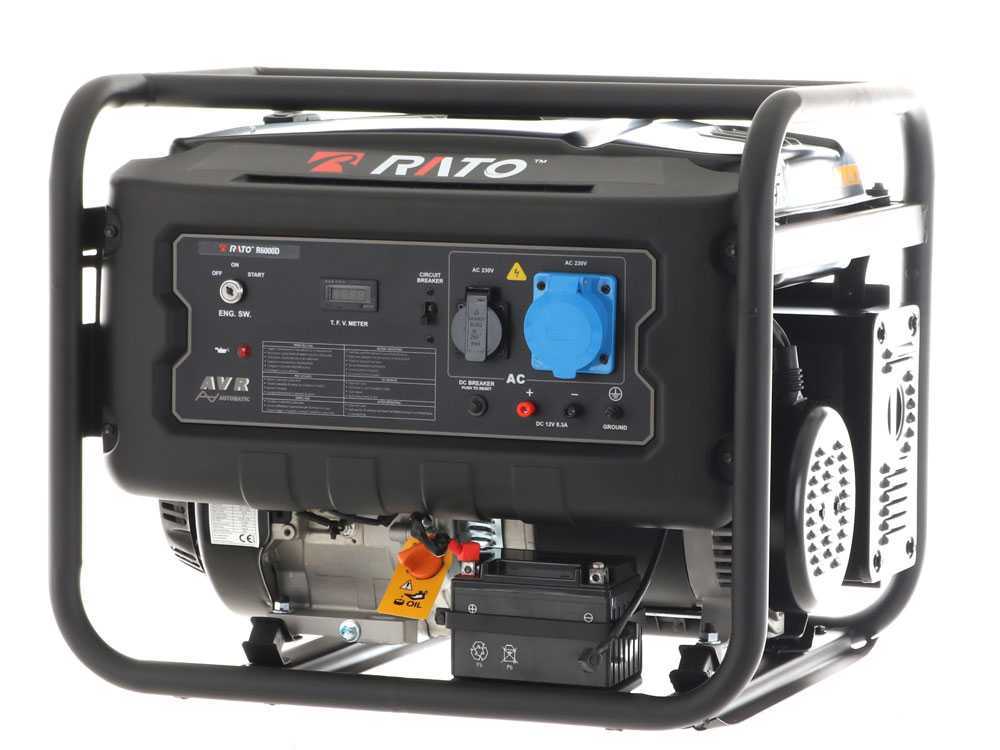 Rato R6000D AVR - Benzin-Stromerzeuger mit AVR-Regelung und Elektrostarter 6 kW - Dauerleistung 5.5 kW - 230V – Bild 2
