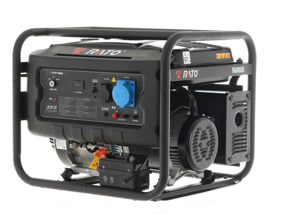Rato R6000D AVR - Benzin-Stromerzeuger mit AVR-Regelung und Elektrostarter 6 kW - Dauerleistung 5.5 kW - 230V – Bild 3