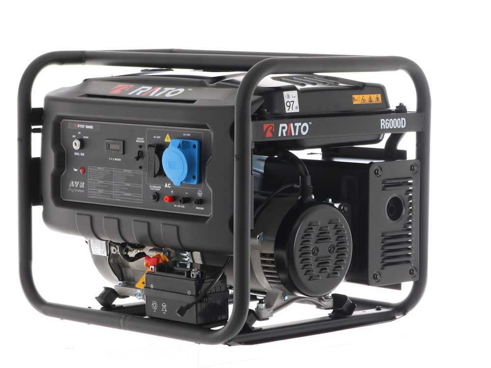 Rato R6000D AVR - Benzin-Stromerzeuger mit AVR-Regelung und Elektrostarter 6 kW - Dauerleistung 5.5 kW - 230V – Bild 4