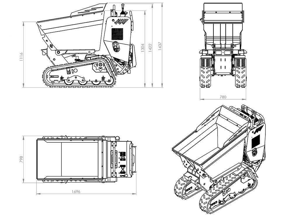 Raupendumper AgriEuro Top-Line RAPTOR 7800 HD - Honda GX390 – Bild 3