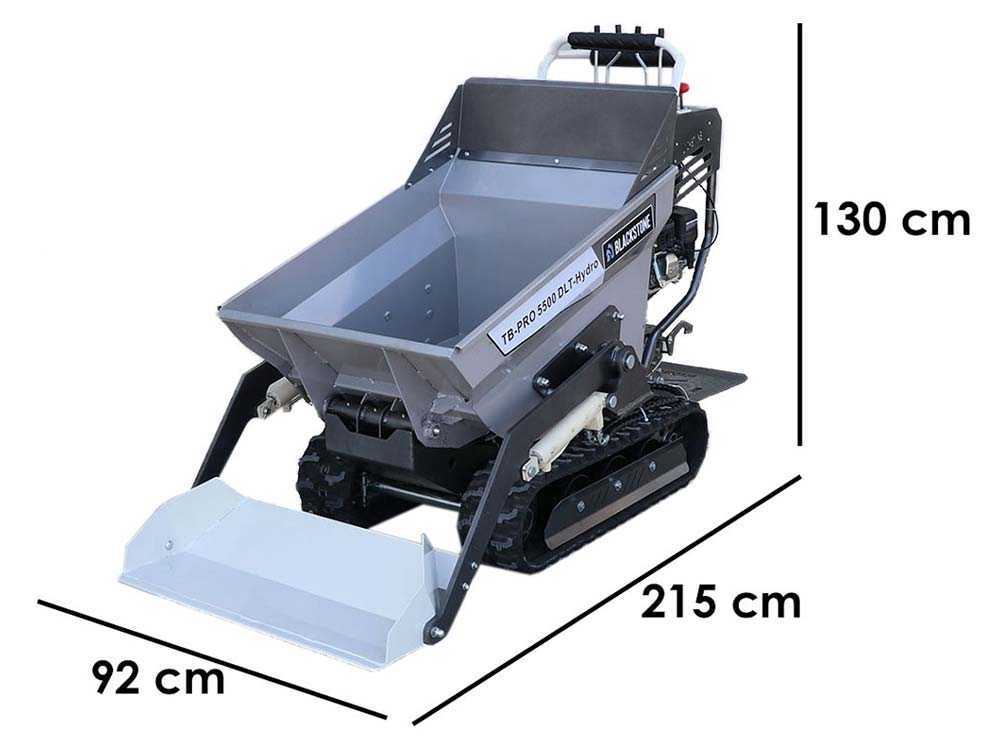 Raupendumper  Blackstone TB-PRO 5500 DLT-Hydro - Tragfähigkeit der Mulde 500 Kg