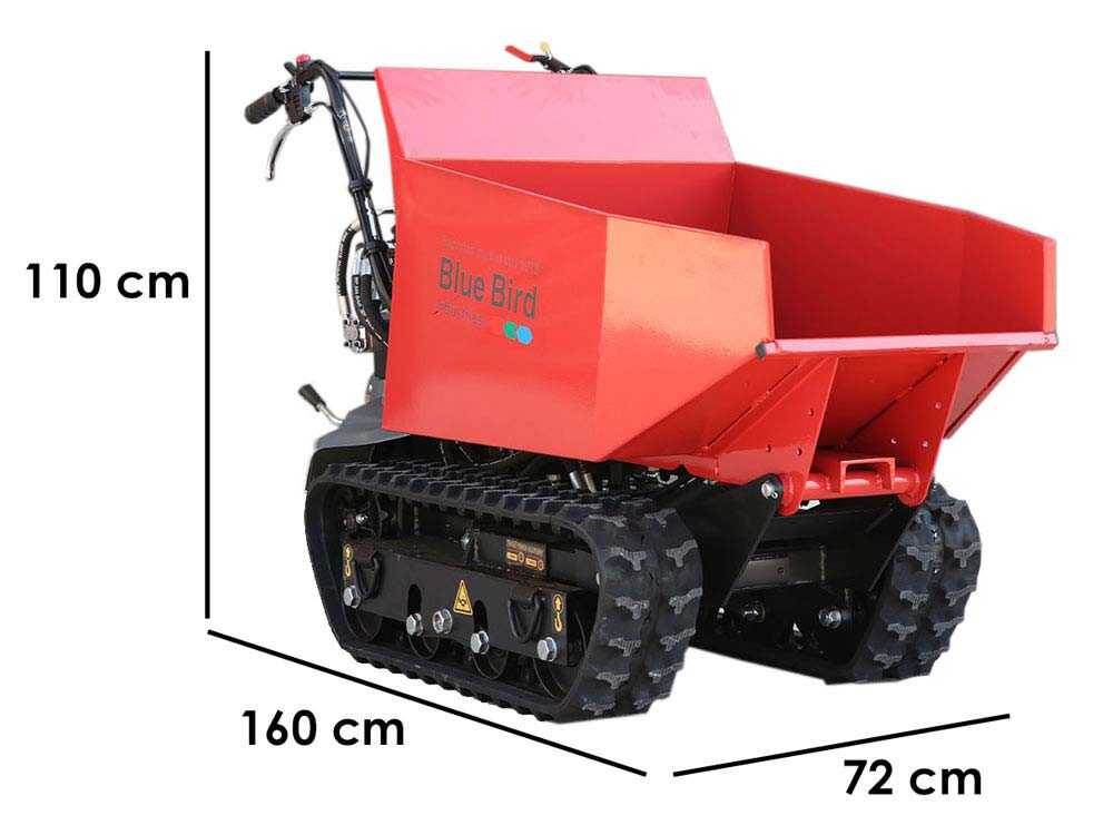 Raupendumper BLUE BIRD Transporter 500 D - Mulde mit 500 kg Tragfähigkeit