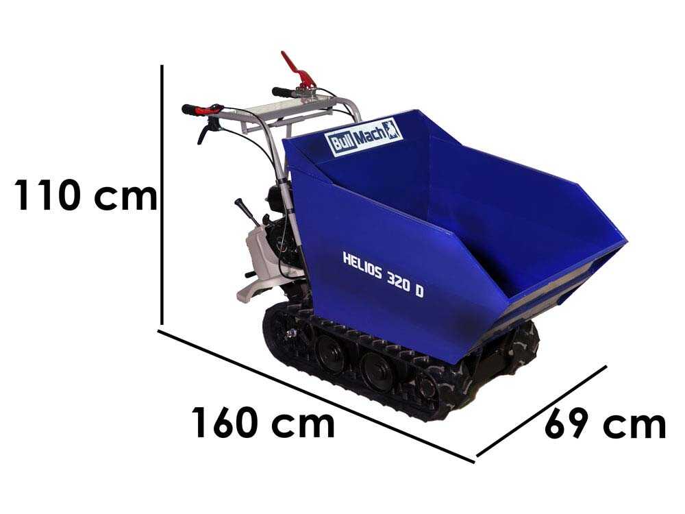 Raupendumper BullMach HELIOS 320 D - Dumper-Mulde, Antrieb manuell,  max. Nutzlast 320 Kg