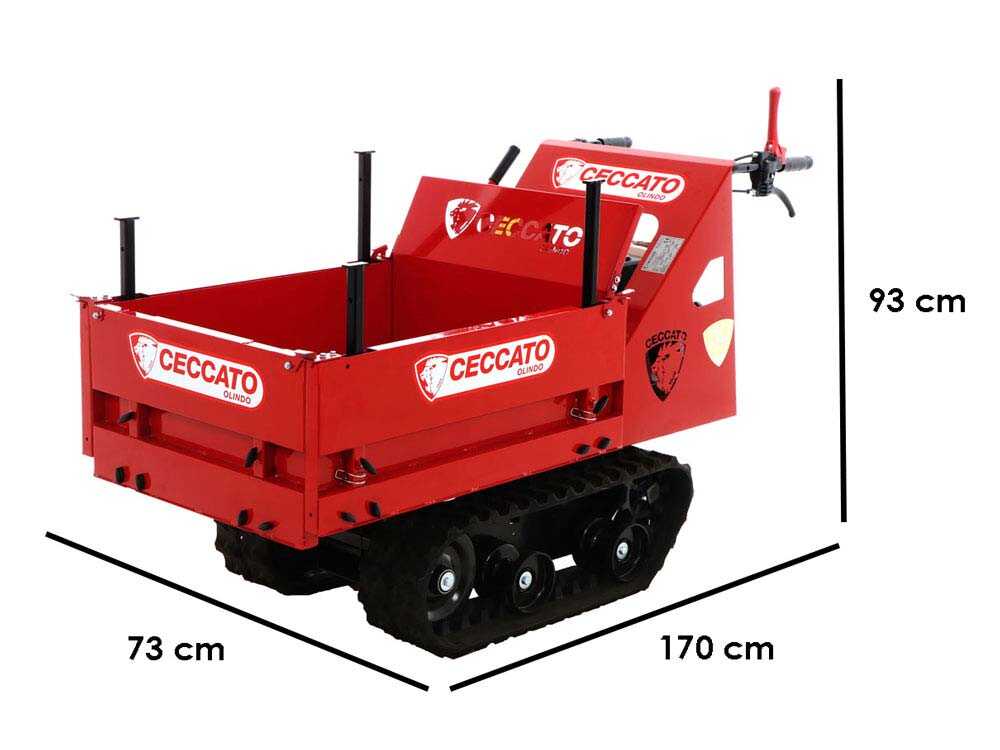 Raupendumper CECCATO CINGOLONE - Auziehbarer Kasten - Tragfähigkeit 350 kg