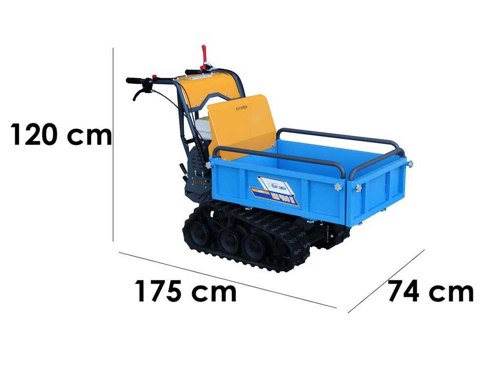 Raupendumper EuroMech EM400H-Agri - Ausziehbare Mulde - 400 kg Nutzlast