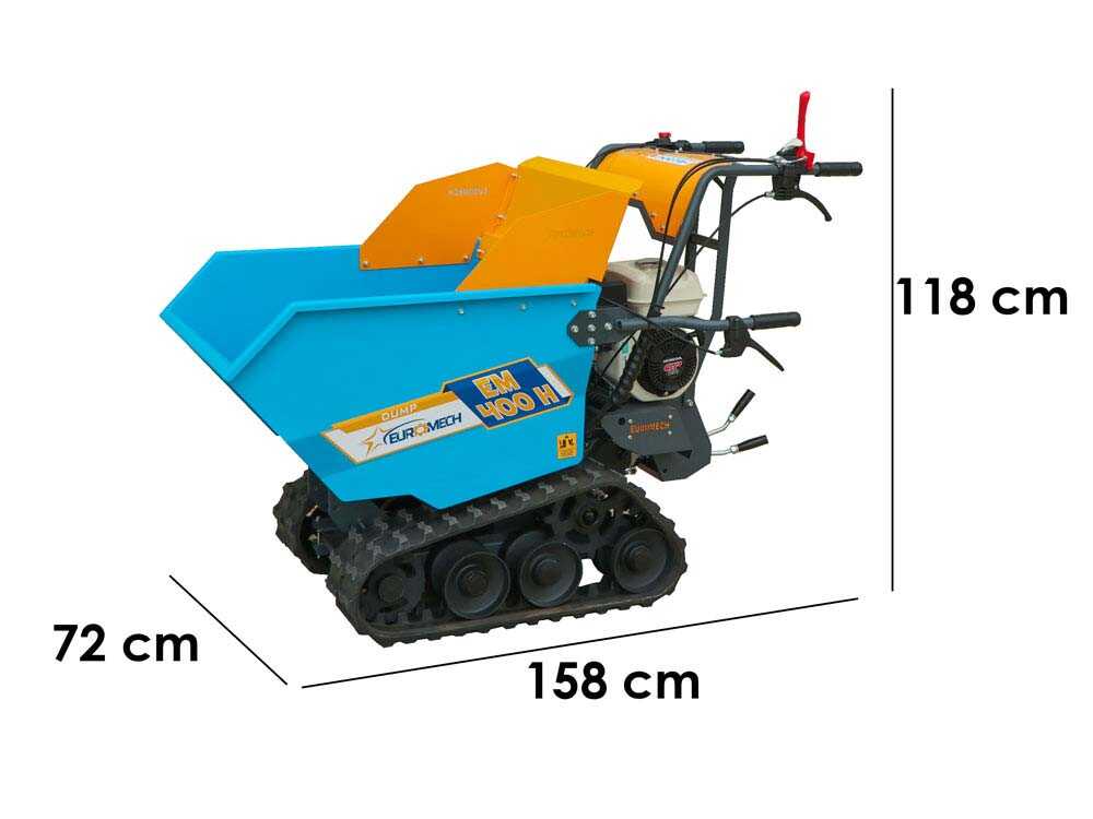 Raupendumper EuroMech EM400H-Dump - Dumper Mulde mit 400 Kg Nutzlast