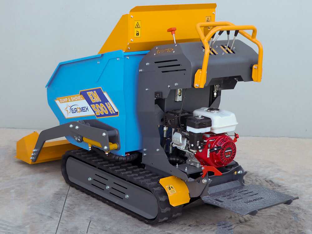 Raupendumper EuroMech EM500H-Dump & Shovel - 500 kg Dumper Mulde mit hydraulischem Kippsystem mit Schaufel – Bild 4