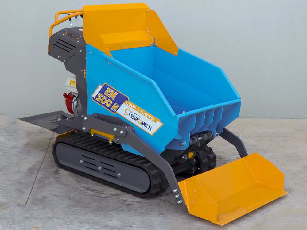 Raupendumper EuroMech EM500H-Dump & Shovel - 500 kg Dumper Mulde mit hydraulischem Kippsystem mit Schaufel – Bild 2