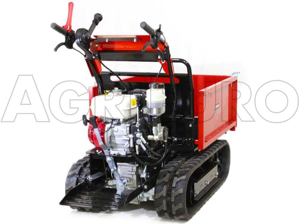 Raupendumper GINKO TR 660 ausziehbare Bordwände, hydraulisches Kippen, Motor Honda GX 200 – Bild 3