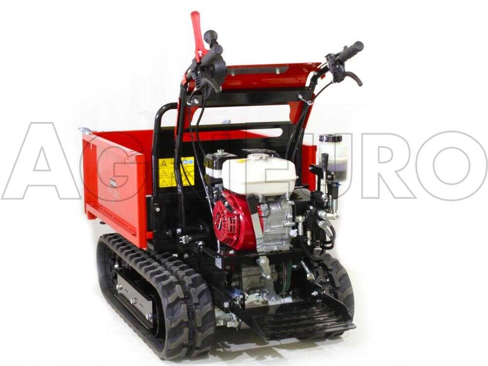 Raupendumper GINKO TR 660 ausziehbare Bordwände, hydraulisches Kippen, Motor Honda GX 200 – Bild 4
