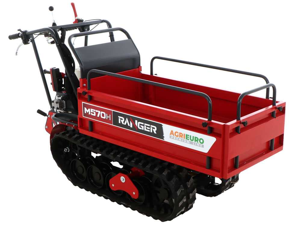 Raupendumper mit ausziehbarer Ladefläche AgriEuro Premium Ranger M570 H-E - Honda GX200 Motor - E-Starter – Bild 2